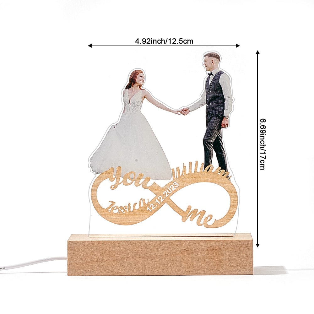 Infinity Couple Photo Night Light