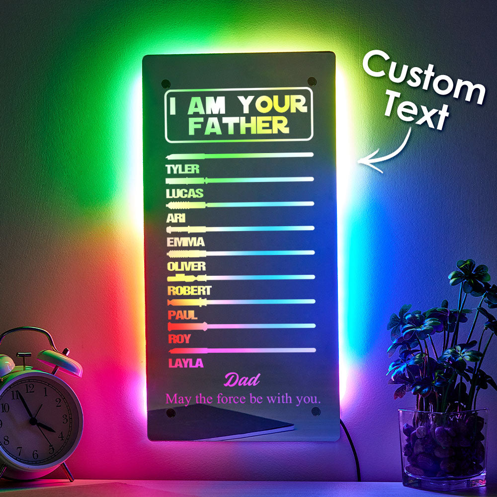 Father’s Lightsaber Mirror Lamp