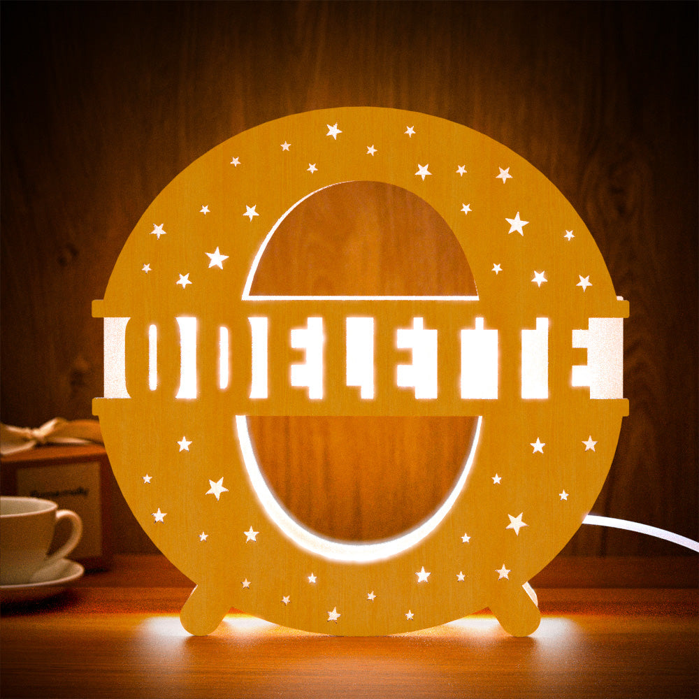 Initial Name Wooden Letter Night Light