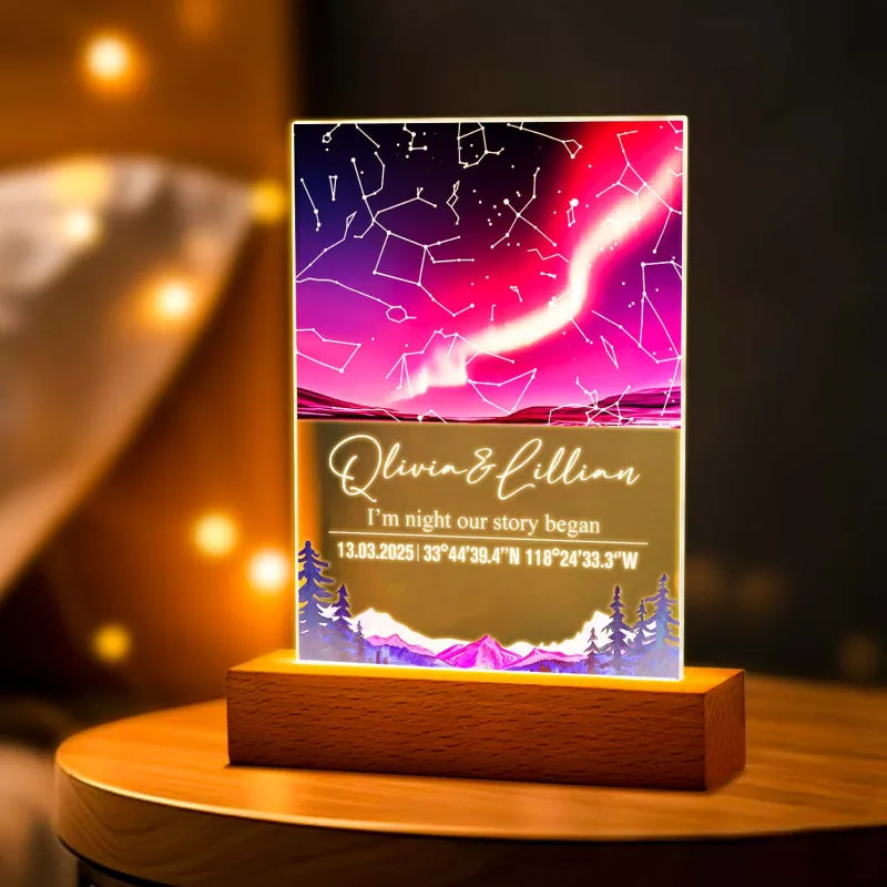 Star Map Acrylic Night Light (Date Custom)