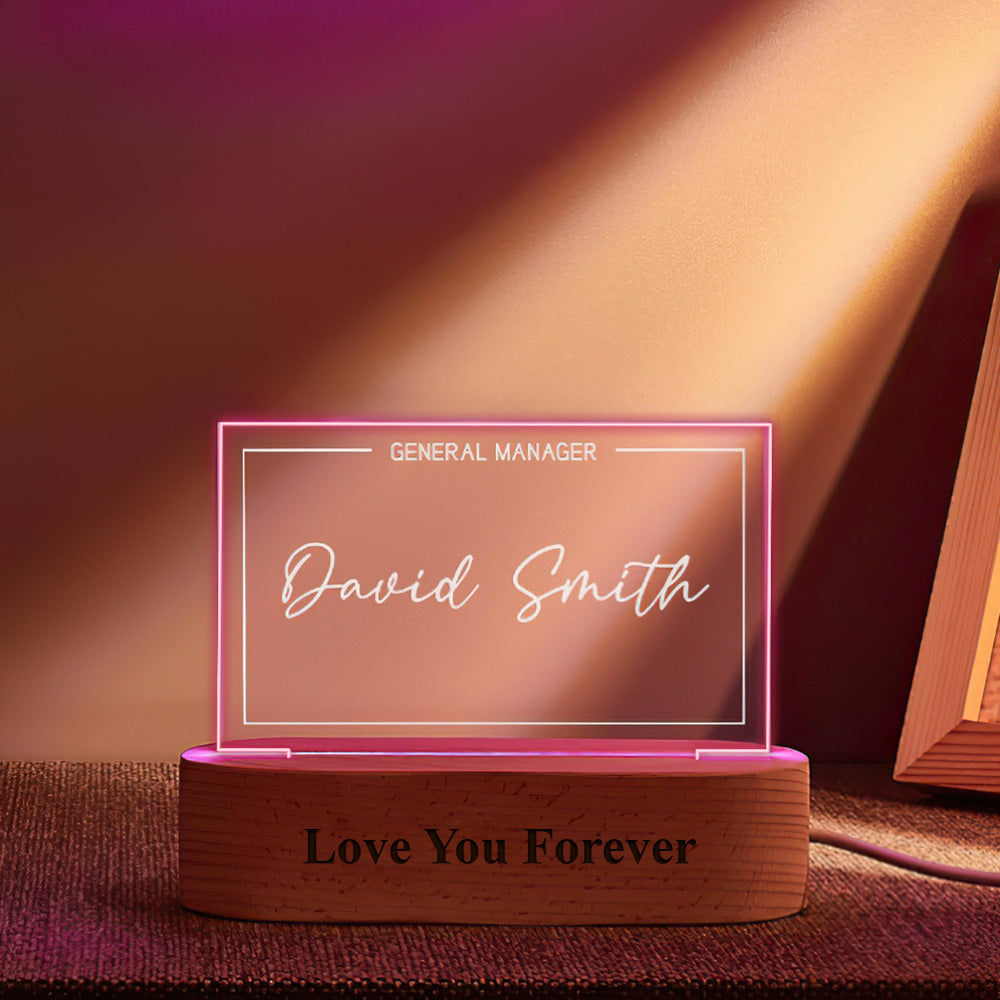 Custom Name Office Sign Night Light