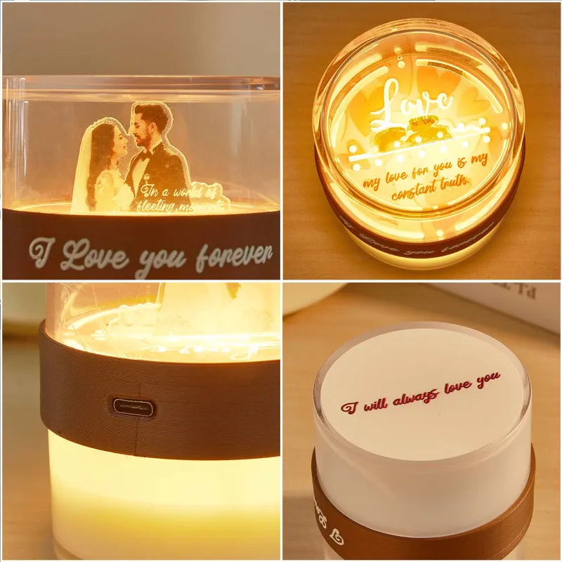 Hourglass Flip Acrylic Anniversary Lamp