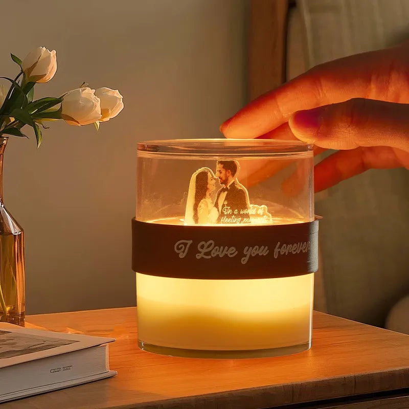 Hourglass Flip Acrylic Anniversary Lamp