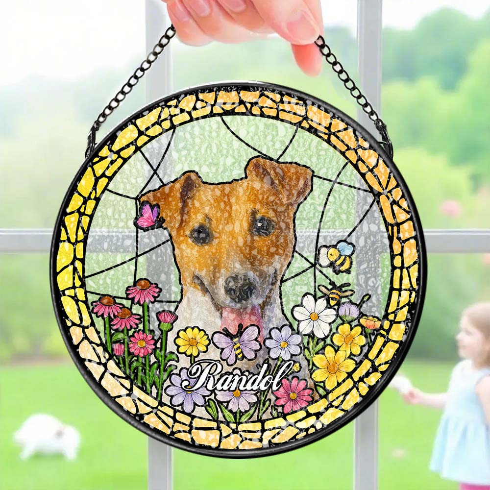 Custom Pet Portrait Stained Glass Suncatcher