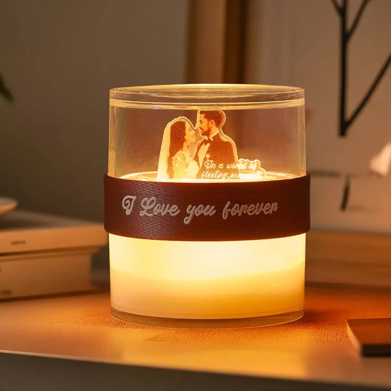 Hourglass Flip Acrylic Anniversary Lamp