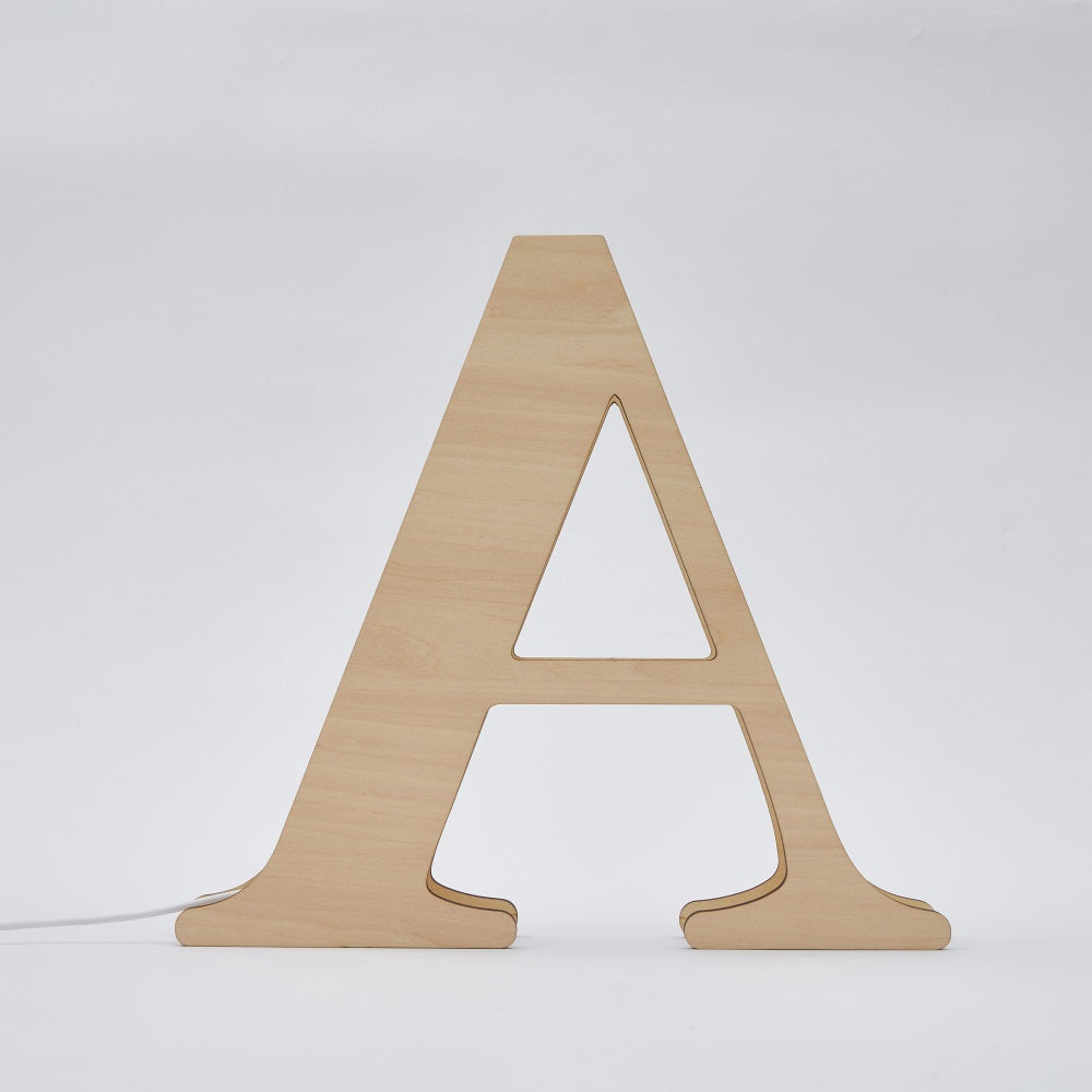 Wooden Name Letter Night Light (28cm)