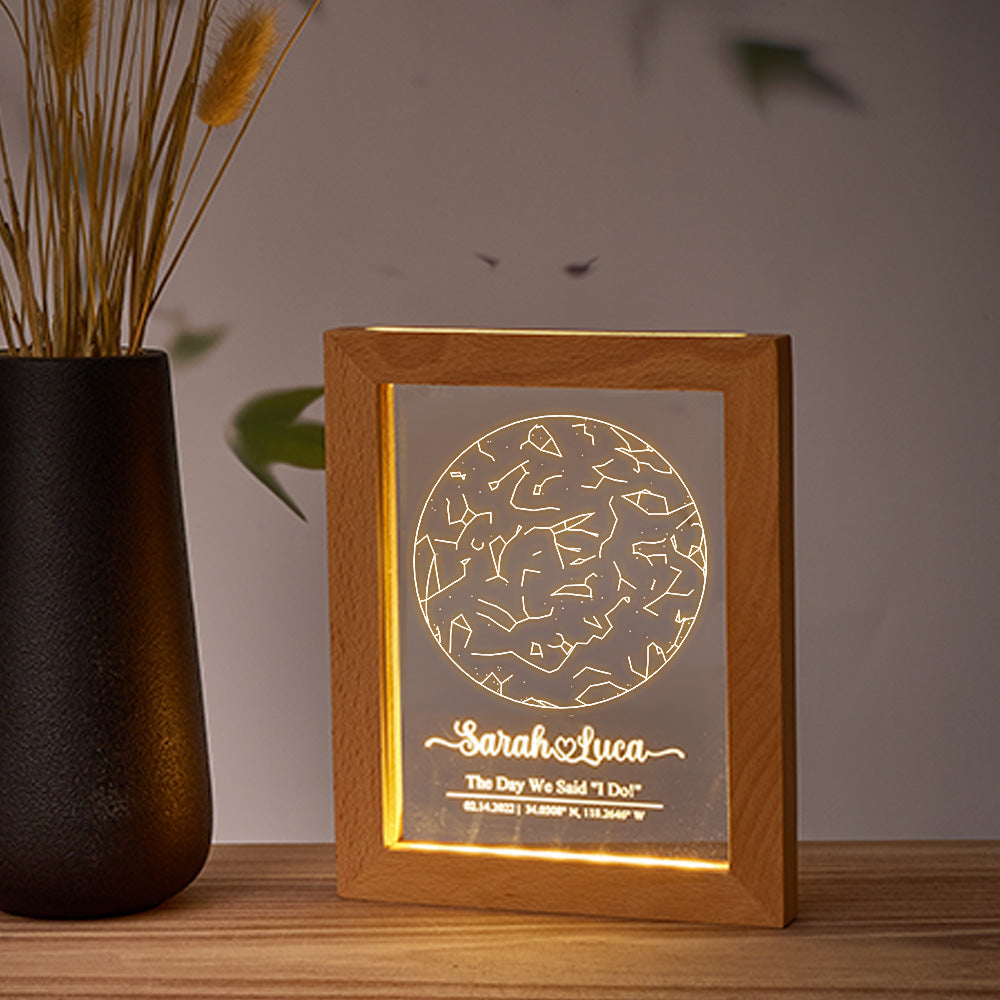 Engraved Star Map Night Light — Capture the Night Sky