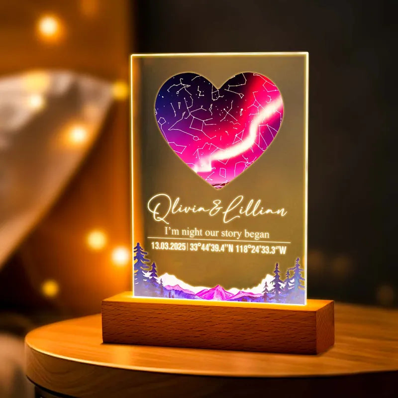 Star Map Acrylic Night Light (Date Custom)