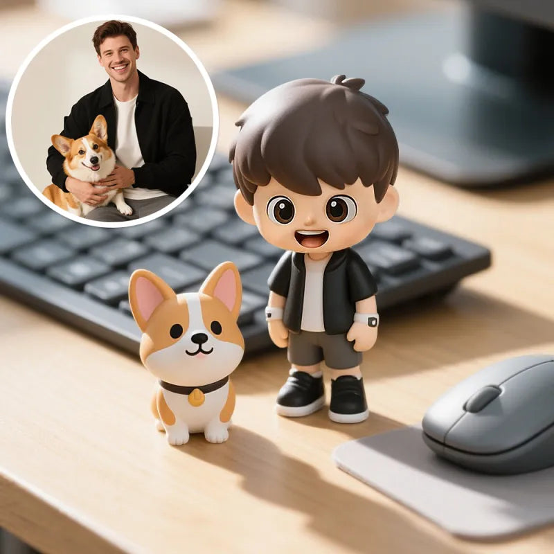 Custom Cute 3D Mini Figure Office Desk Figurine Based on Your Picture