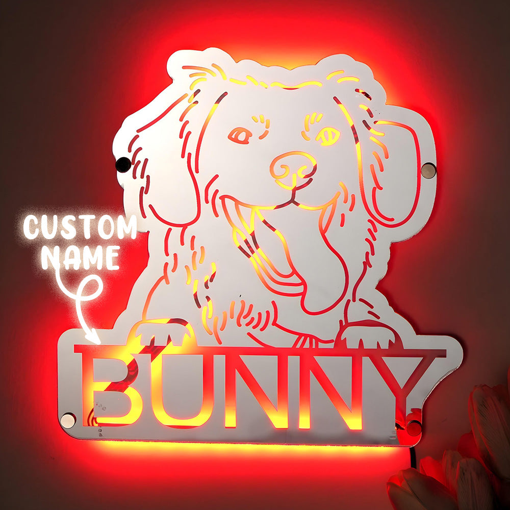 Pet Portrait Mirror Night Light