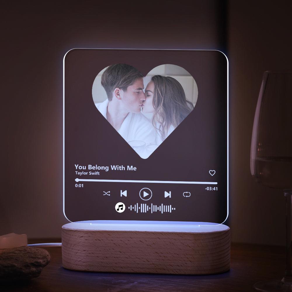 Music Code Heart Night Light (Dad Edition)