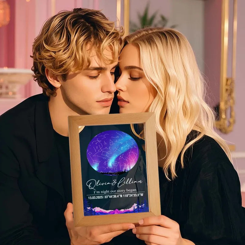 Star Map Acrylic Night Light (Date Custom)