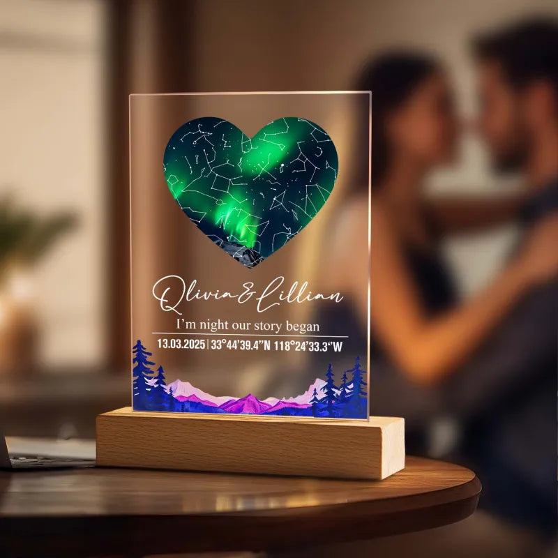 Star Map Acrylic Night Light (Date Custom)
