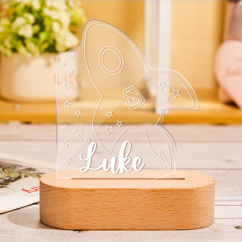 Custom Rocket Kids Night Light