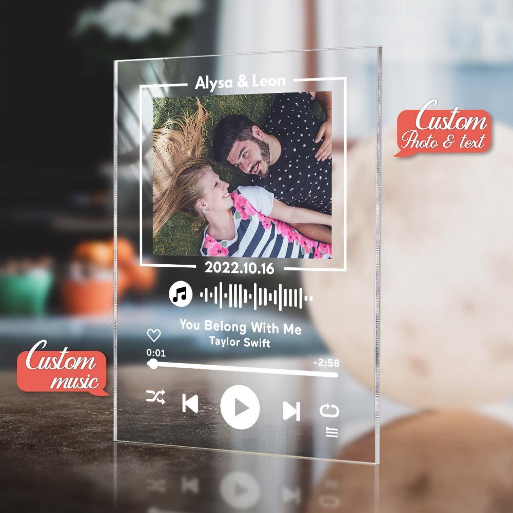 Glass Music Code Plaque Night Light