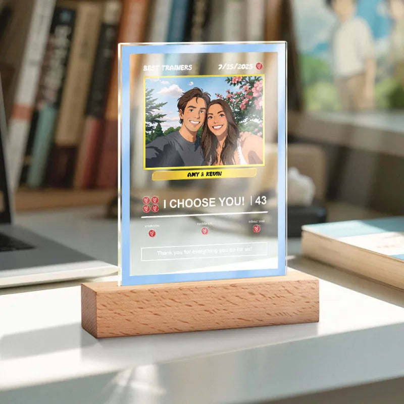 Poke Card Photo & Text Night Lamp