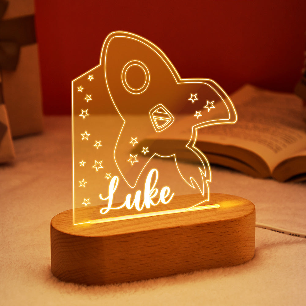 Custom Rocket Kids Night Light