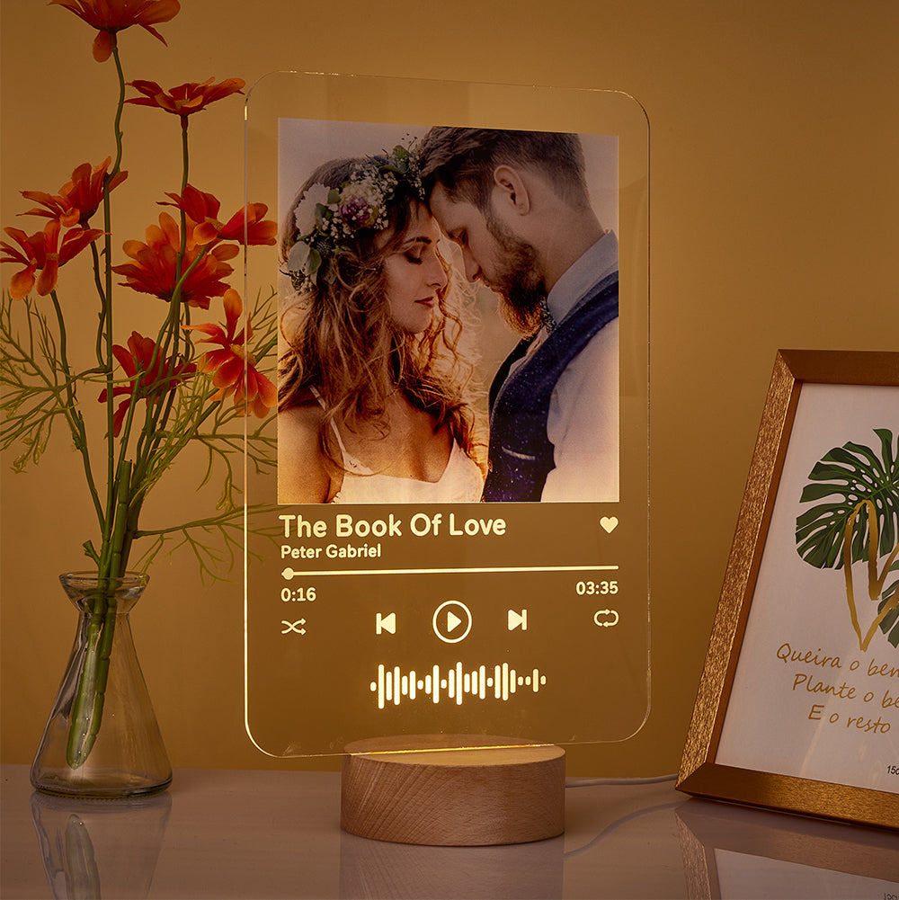 Music Plaque Scannable Code Night Light (8×12")
