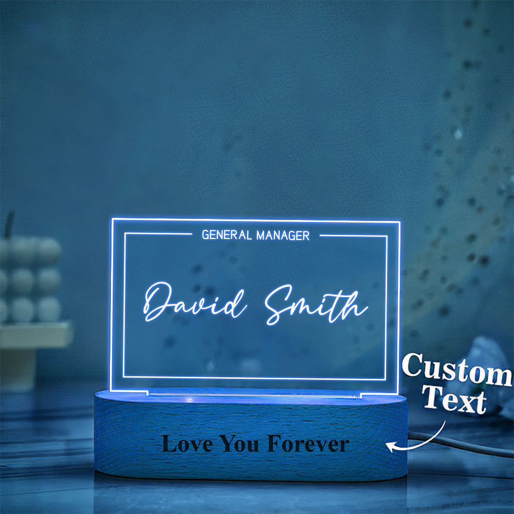 Custom Name Office Sign Night Light
