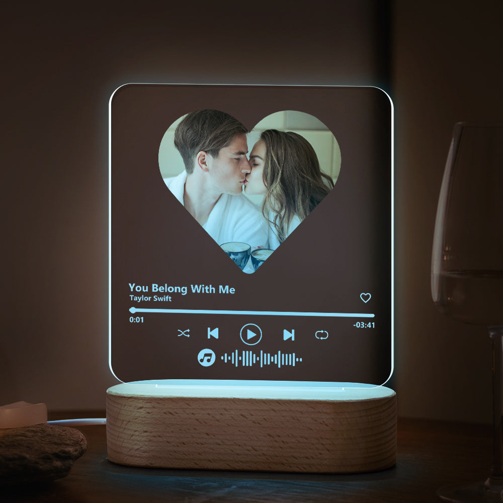 Music Code Heart Night Light (Dad Edition)
