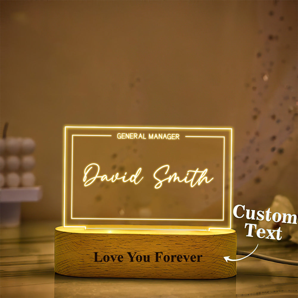 Custom Name Office Sign Night Light