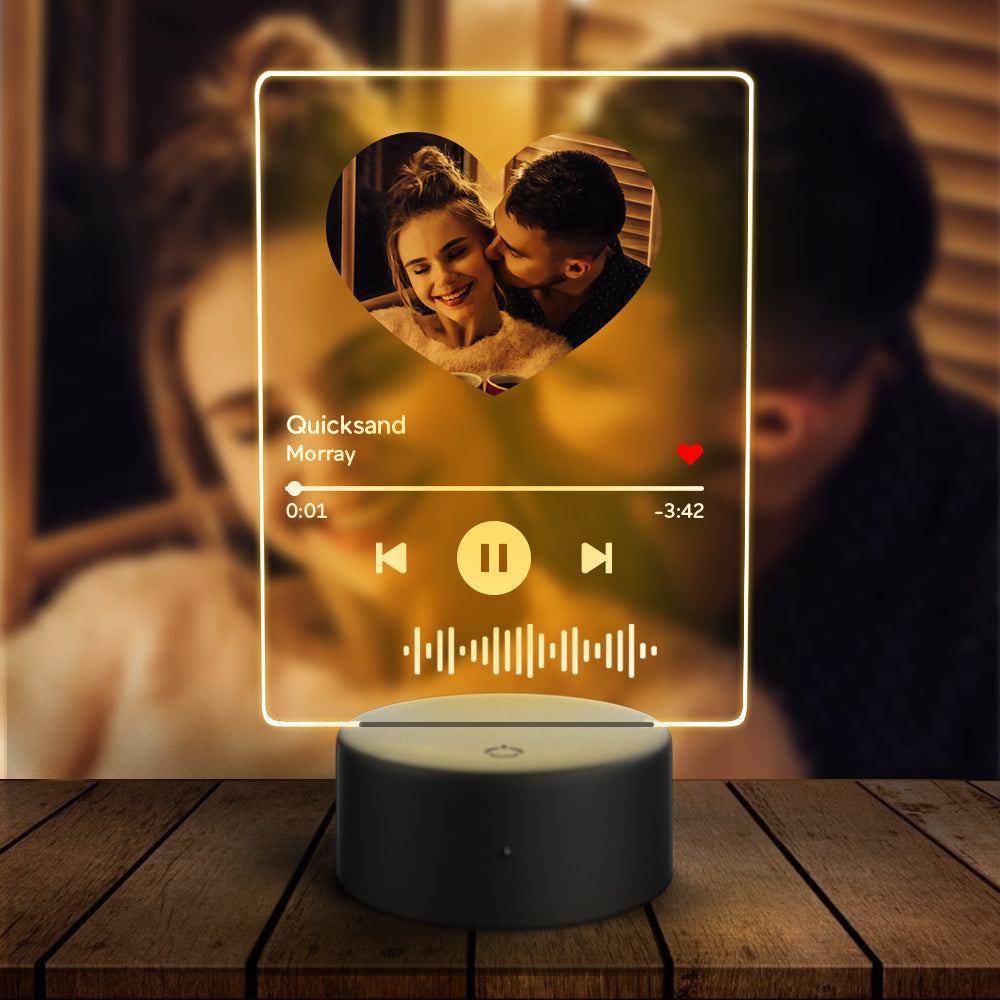 Scannable Music Heart Night Light (7 Colors)